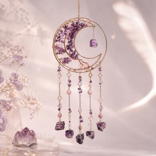 Lunar Crystal Dreamcatcher
