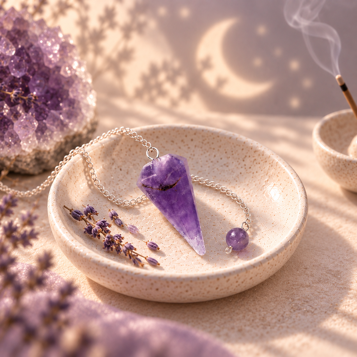 Amethyst pendulum for Intuition & Spirituality collection