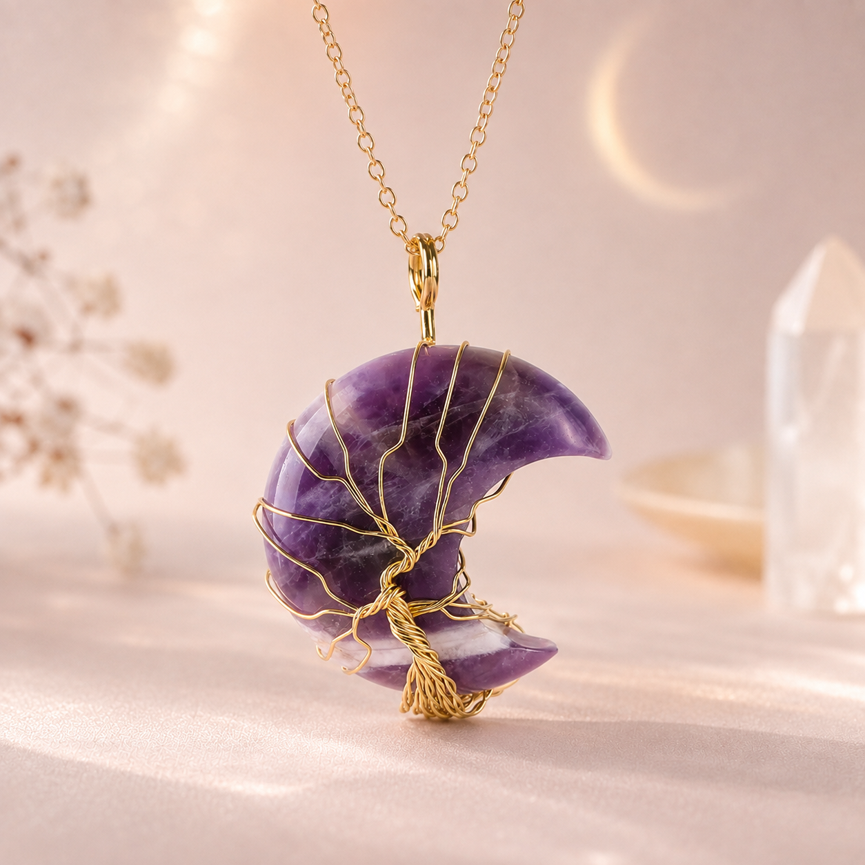 Moon Garden Crystal Necklace